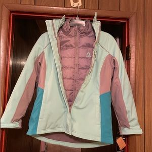 NWT Reebok Girls 3 in 1 System Coat Sz XL Plus 18.5